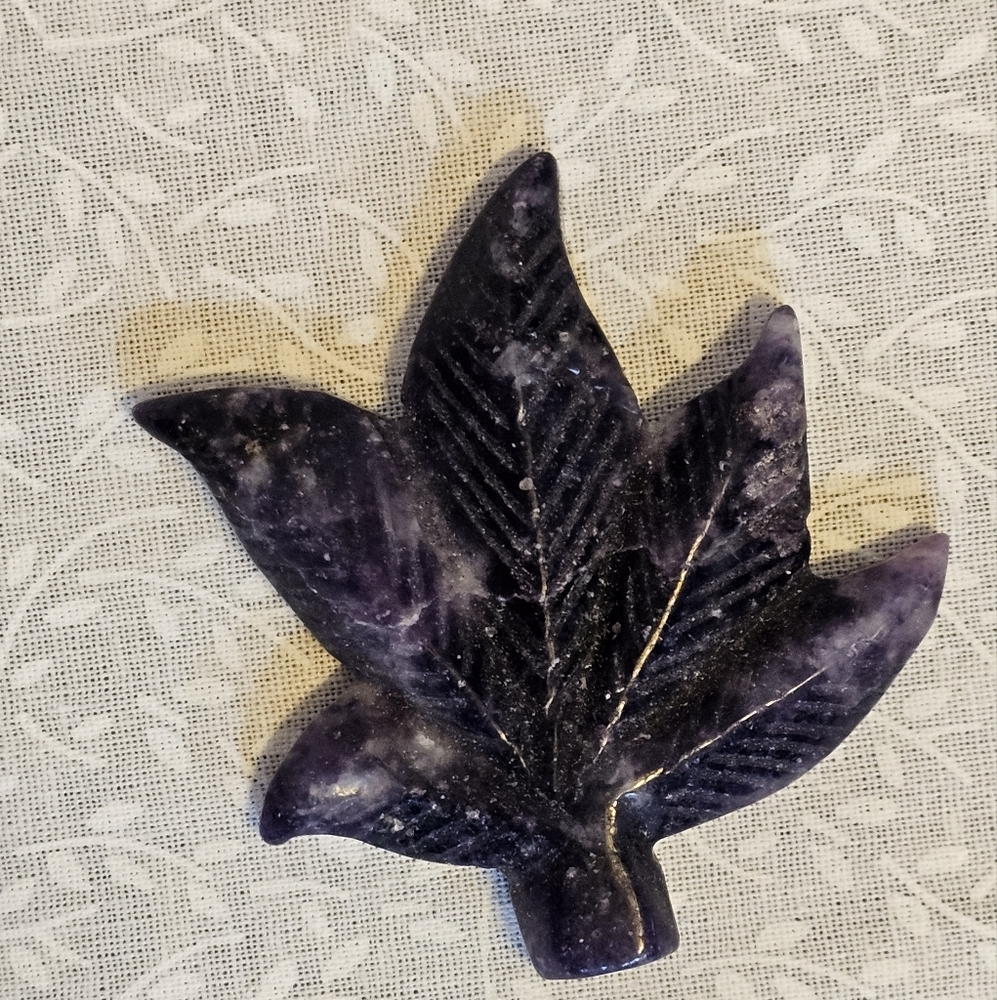 Amethyst Crystal  Maple Leaf